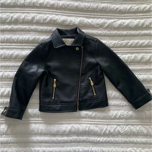 Kate Spade black faux leather jacket size 2